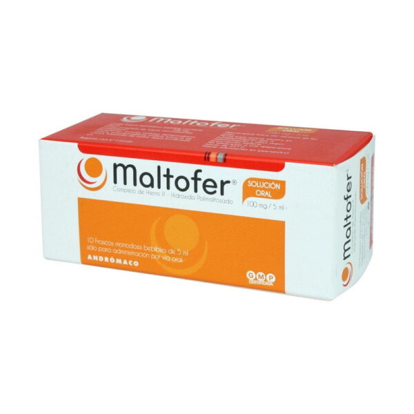 Maltofer Hierro 100mg 10 Ampollas Bebibles